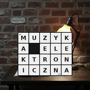 Rozwiązanie krzyżówki: muzyka tworzona głównie lub wyłącznie za pomocą elektrofonów elektromechanicznych i elektronicznych instrumentów muzycznych oraz urządzeń elektronicznych przetwarzających dźwięki pozamuzyczne lub g - muzyka elektroniczna | hasła, synonimy i podpowiedzi Hasło krzyżówkowe muzyka tworzona głównie lub wyłącznie za pomocą elektrofonów elektromechanicznych i elektronicznych instrumentów muzycznych oraz urządzeń elektronicznych przetwarzających dźwięki pozamuzyczne lub g - muzyka elektroniczna – rozwiązanie, synonimy, podpowiedzi i definicje krzyżówkowe